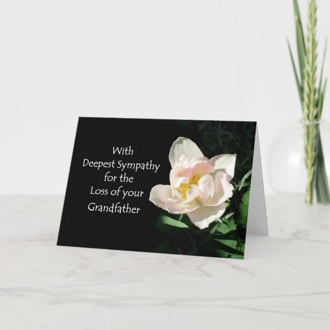 Tulip Sympathy Card - Verlust eines Großvaters Karte (Vorderseite)