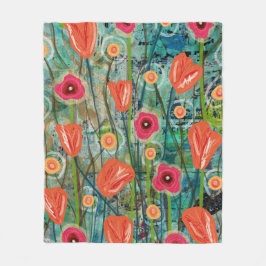 Tulip Tango - Natur Inspiriert Moderne Kunst - Fleecedecke