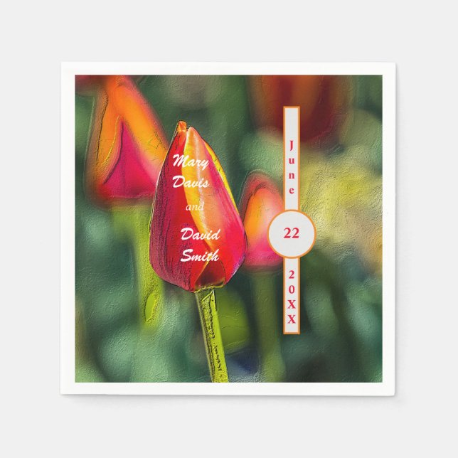 Tulip Textured Garden Serviette (Vorderseite)