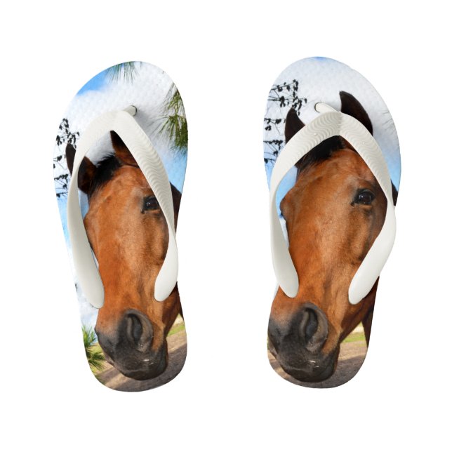 Tulip the Brown Bay Horse, Kinderbadesandalen (Fußbett)