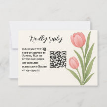 Tulip Treasure QR Code carte RSVP
