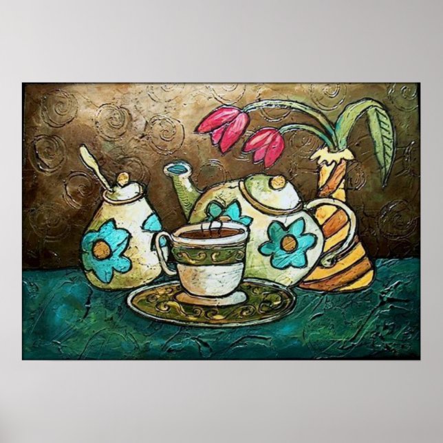 Tulip und Tee II Poster (Vorne)