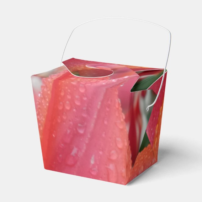 Tulip Water Drops Blume Nehmen Sie die Gesichtsbox Geschenkschachtel (Vorderseite)