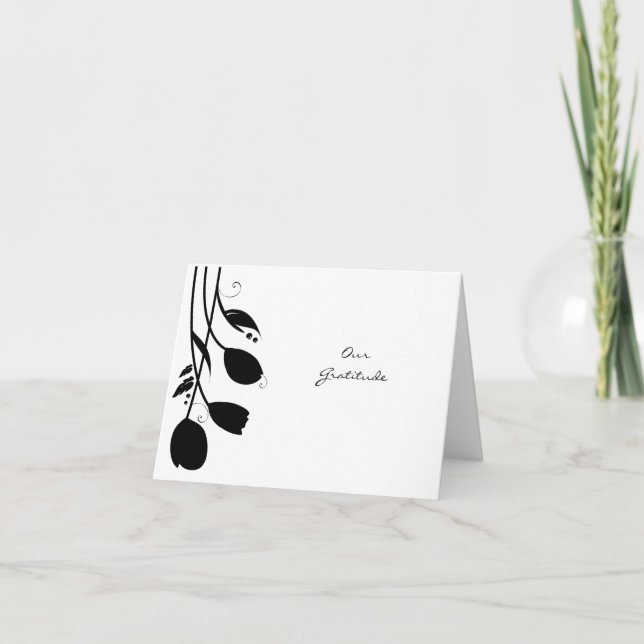 Tulip Wedding Scroll Wedding Dankeschön Karte (Vorderseite)