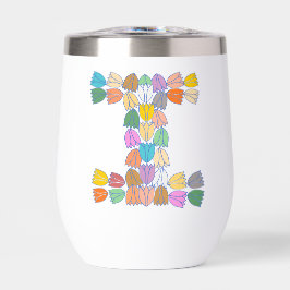 Tulipe Colorée Lettré "I"