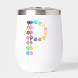 Tulipe colorée Lettré "P"