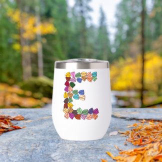 Tulipe colorée Lettrée "E"