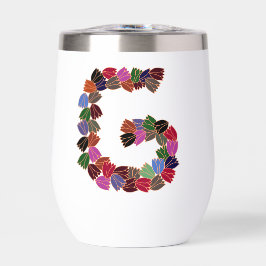 Tulipe colorée Lettrée "G"