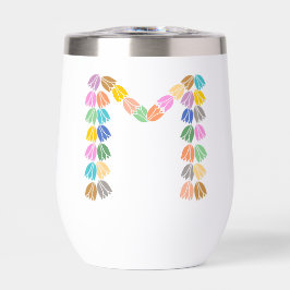 Tulipe colorée Lettrée "M"