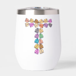 Tulipe colorée Lettrée "T"