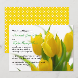 Tulipe jaune - Faire-part de mariage