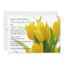 Tulipe jaune - Faire-part de mariage