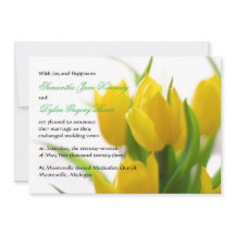Tulipe Jaune - Faire-part Mariage