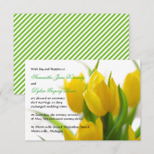 Tulipe jaune - Faire-part Mariage 3x5