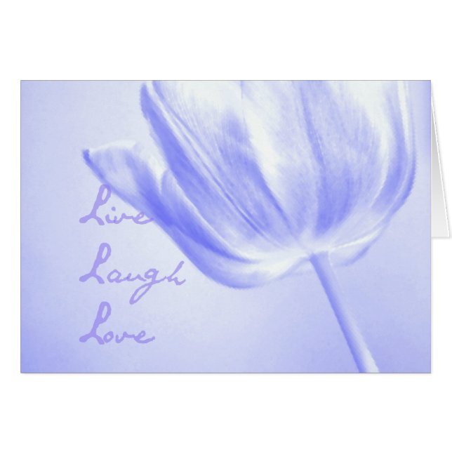 Tulipe lilas vivante, rire, amour (Devant horizontal)