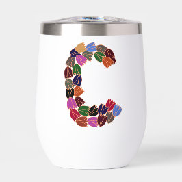 Tulipe multicolore Lettrée "C"