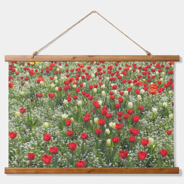 Tulipenbett Wandteppich Mit Holzrahmen (Vorne)