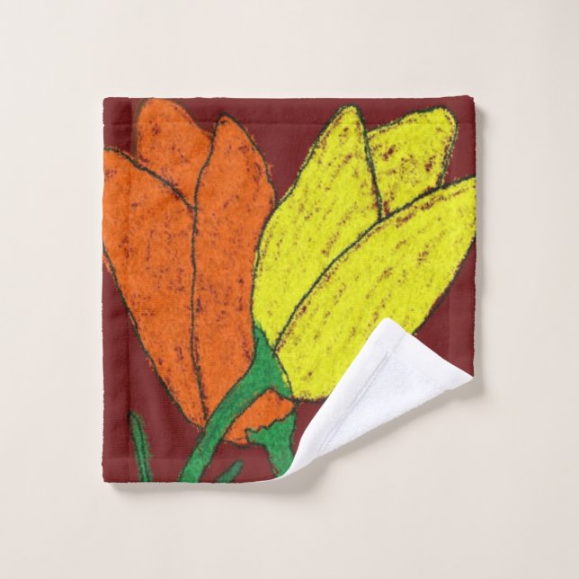 Tulipes (Gant de toilette)