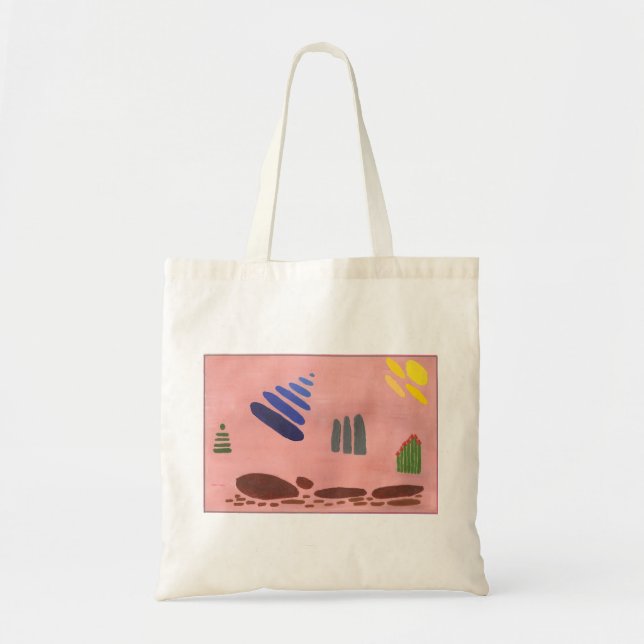 Tulipes abstraites sur un petit sac pratique (Devant)