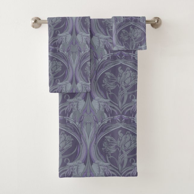 Tulipes Art Nouveau dans les serviettes de bain de (En situation)