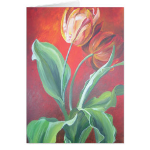 Tulipes artistiques rouges et jaunes