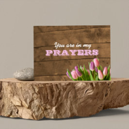 Tulipes & Bois-Barnwood Dans Mes Prières Carte D'E