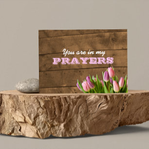 Tulipes & Bois-Barnwood Dans Mes Prières Carte D'E