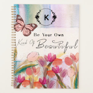 Tulipes chaudes et citation papillon, Monogramme p