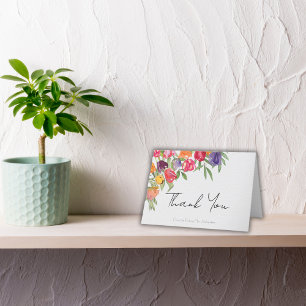 Tulipes chic et Merci de Fête des mariées verdoyan