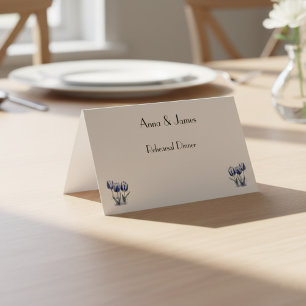 Tulipes dans Delft Blue carte personnalisable