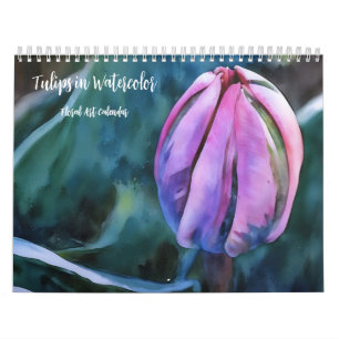 Tulipes dans l'aquarelle Floral Art Calendrier