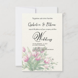 Tulipes d'aquarelle, Faire-part de mariage
