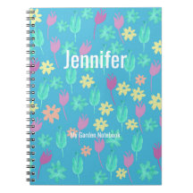 Tulipes de Carnet personnalisées multicolores