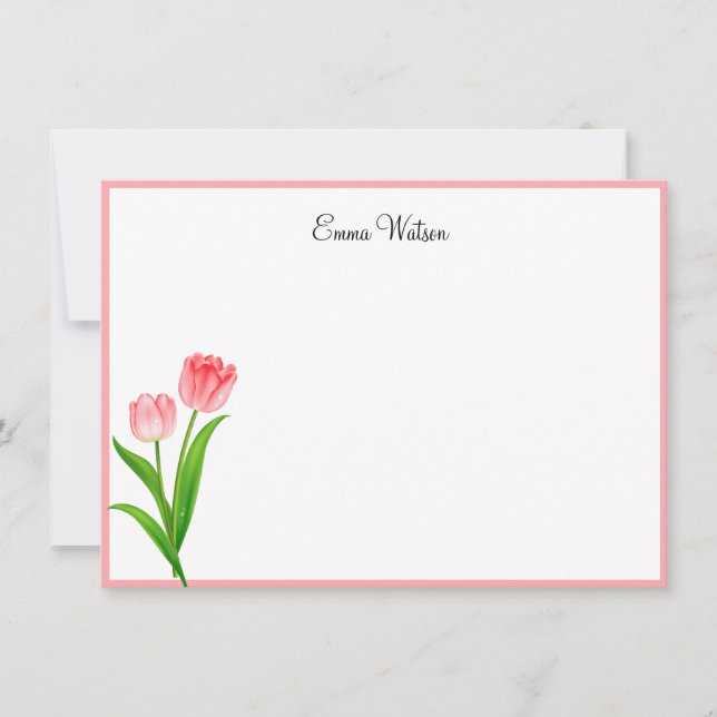 Tulipes de cartes de notes personnalisées (Devant)