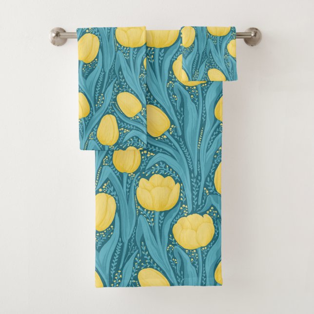 Tulipes en bleu et jaune (En situation)