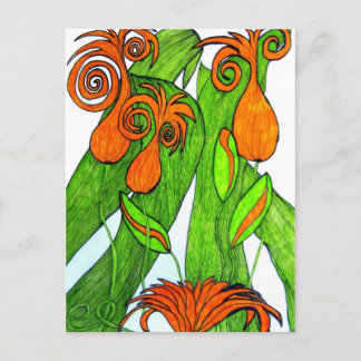 Tulipes en orange Carte postale