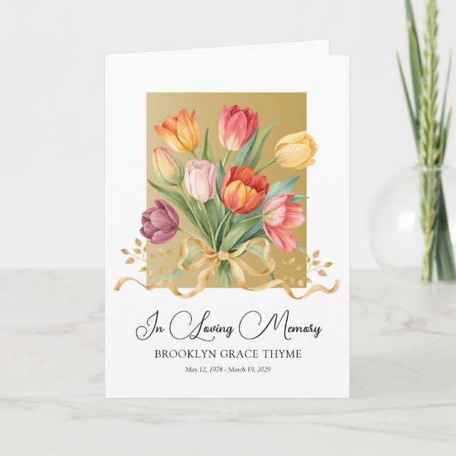 Tulipes encadrées dans le programme Mémorial de Fa (Devant)