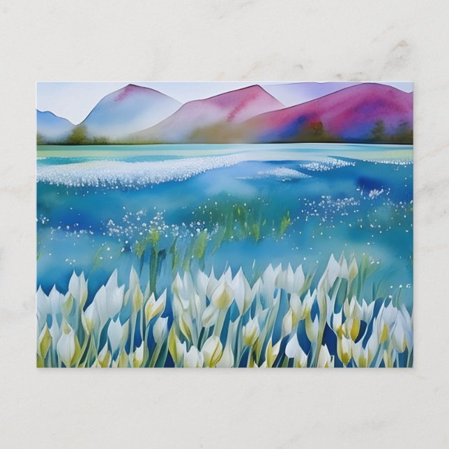 Tulipes, fleurs, carte postale pour la traversée (Devant)