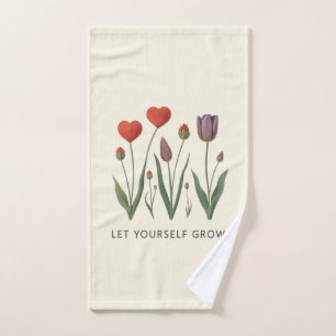 Tulipes Floral Heart Lâchez-Vous Croître Citation