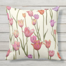 Tulipes hollandaises oreiller extérieur