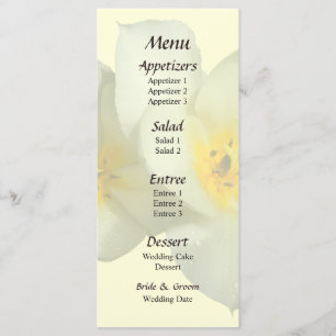 Tulipes jaunes pâles après la pluie Menu Mariage