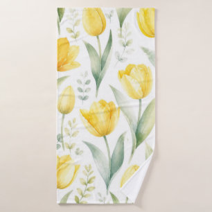 Tulipes jaunes Peinture florale aquarelle Botaniqu