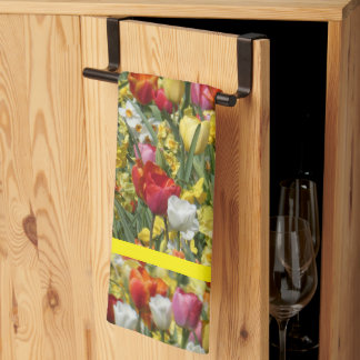 Tulipes & Jonquilles Colorées Serviette de Cuisine