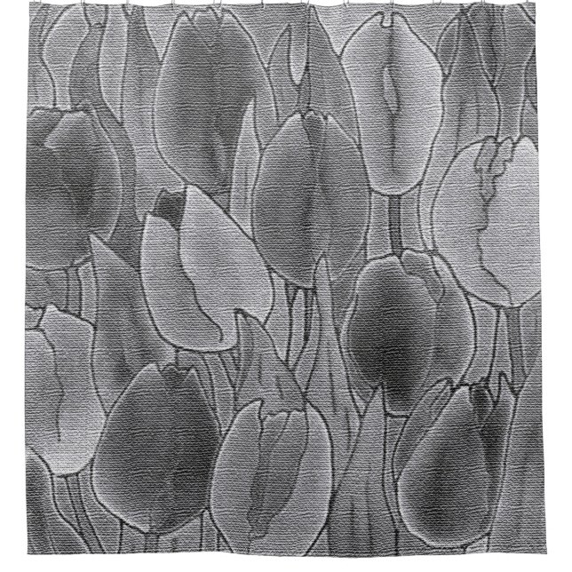 Tulipes monochromes Design Douche rideau (Devant)