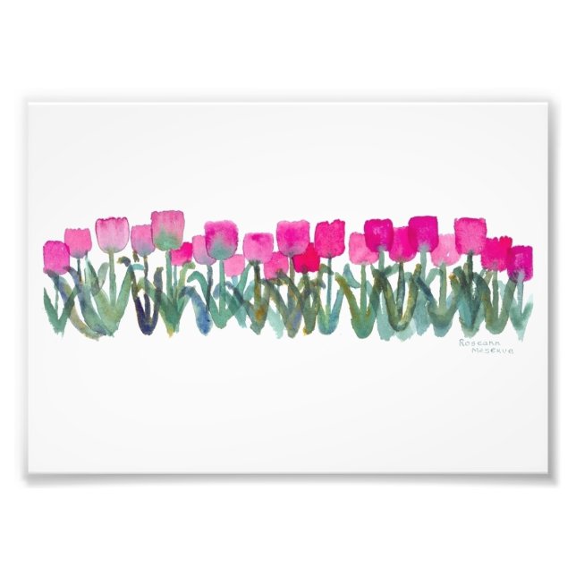 Tulipes roses 7"x 5", Papier photo Kodak Prof (Sat (Devant)