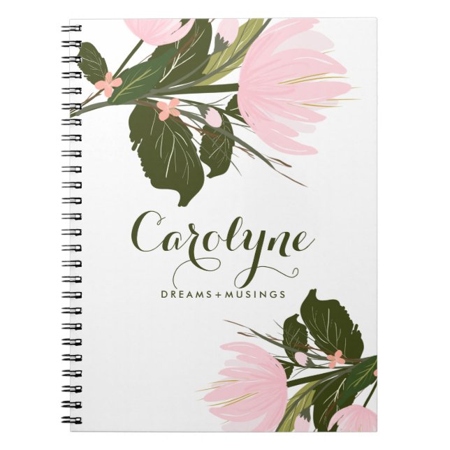 Tulipes roses bleues Carnet personnalisé (Devant)