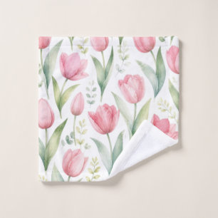 Tulipes roses Peinture florale aquarelle botanique