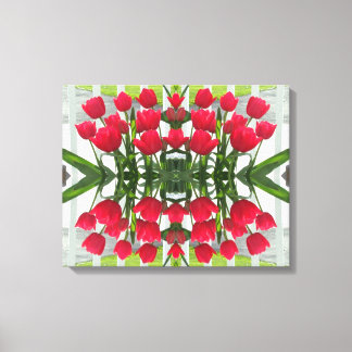 Tulipes rouges Design numérique toile enrobée
