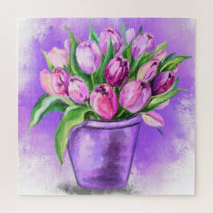 Tulipes Violettes Dans Puzzle Puzzle Violet
