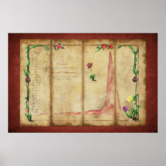 Tulipomania Graph (rot) Poster